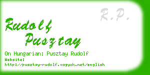 rudolf pusztay business card